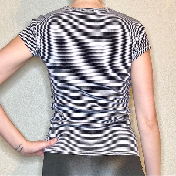 Ralph Lauren Navy Striped T-Shirt - Picture 3 of 7